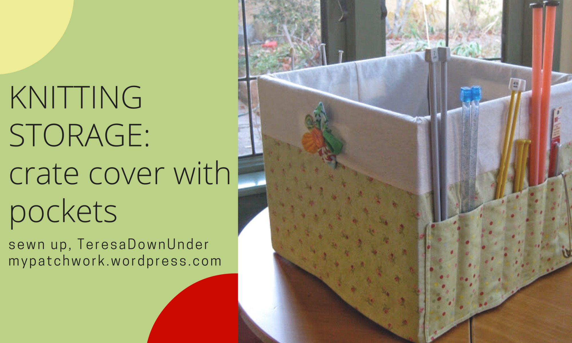 Knitting storage: crate cover with pockets tutorial – Sewn Up