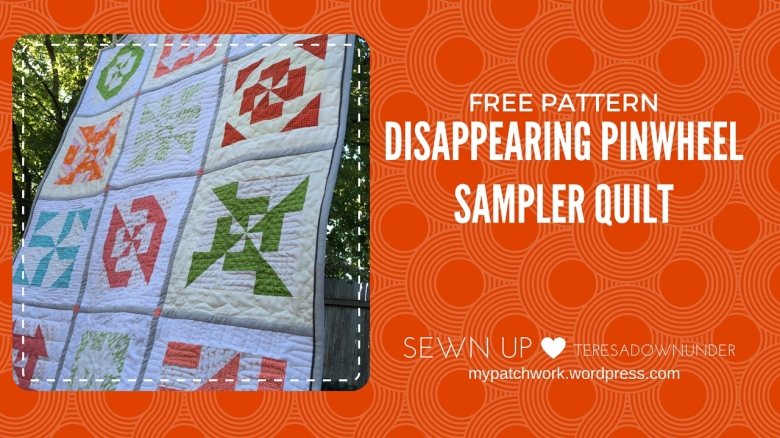 Free quilt pattern: Disappearing pinwheel sampler quilt