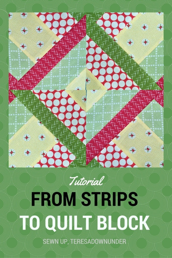 Vídeo tutorial: make a block out of 5 strips of fabric 