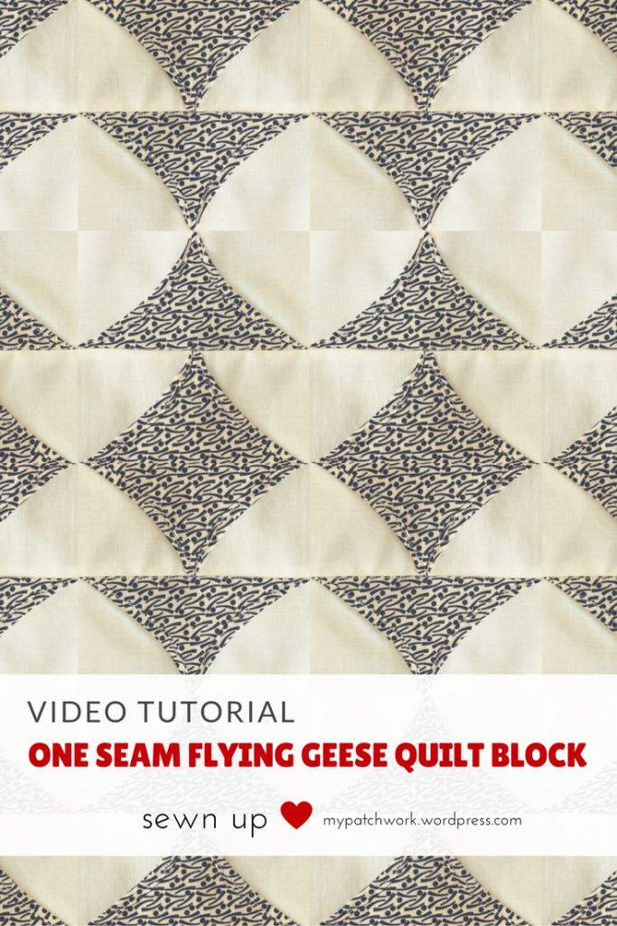 Video tutorial: One seam flying geese quilt block