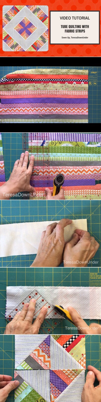 Video tutorial: tube quilting with fabric strips