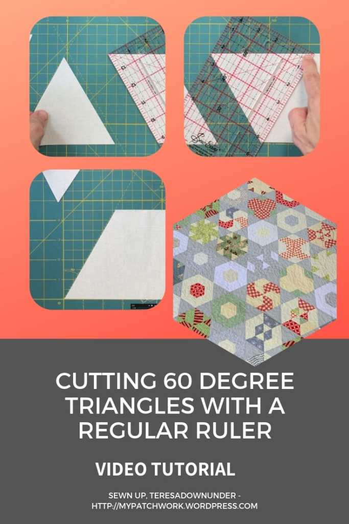 Cutting 60 degree triangles with a regular ruler