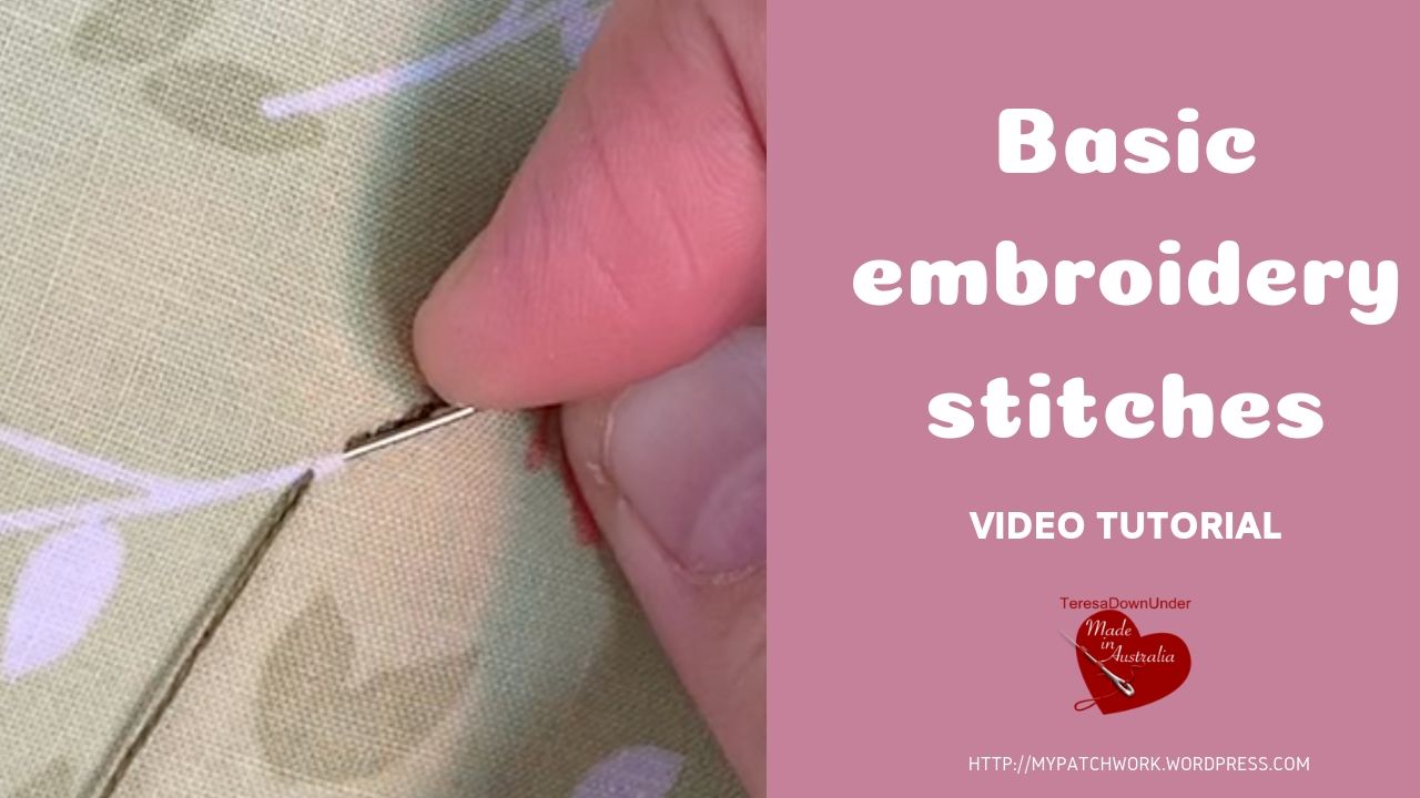 Basic embroidery stitches video tutorial