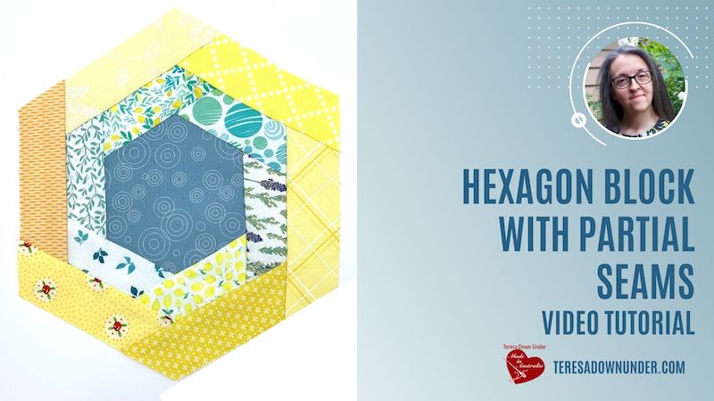 Hexagon block with partial seams video tutorial
