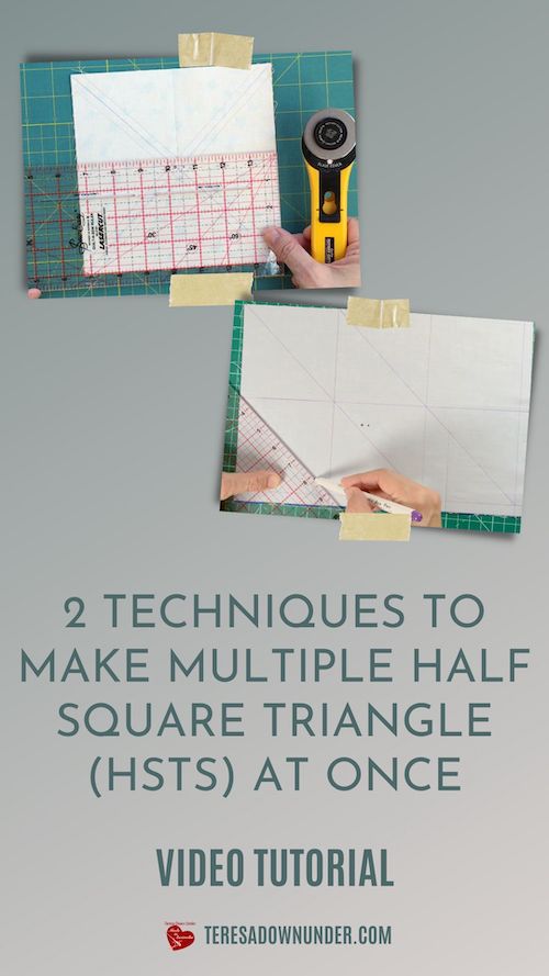 How to make multiple half square triangles using 2 different techniques